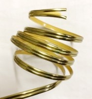 Самоклеящаяся витражная свинцовая лента, цвет - глянцевое  золото, ширина 2 мм, 2 полосы х 1 м.  