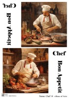 Декупажная карта Base Of Art "Chef" №14, А4           