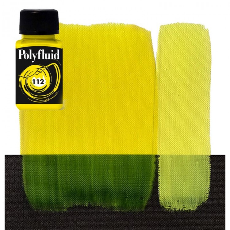 Краска акриловая Maimeri "PolyFluid",  цвет - желтый лимонный