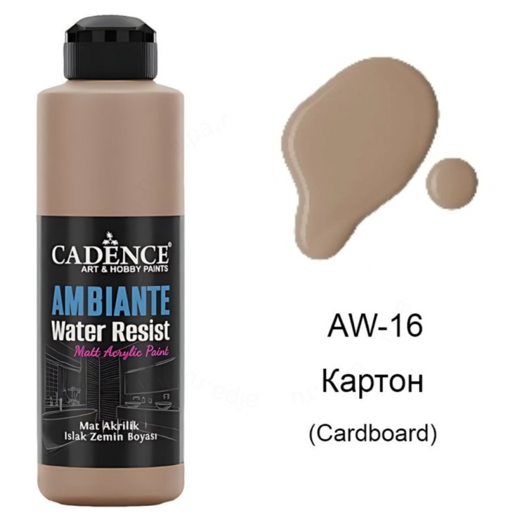 Водостойкая краска Cadence Ambiente Water Resist, цвет  - картон, 250мл + катализатор 10гр.      