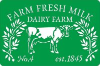 Трафарет на клеевой основе многоразовый "Farm Fresh Milk", 14 х 20 см.   