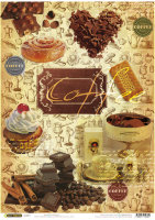 Рисовая бумага CraftPremier. Плотность - 20 гр/кв.м. Размер 21 х 30 см.   