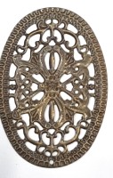Декоративный элемент "резной овал" , цвет - бронза антик 