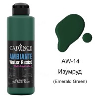 Водостойкая краска Cadence Ambiente Water Resist, цвет  - изумруд, 250мл + катализатор 10гр.     