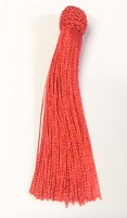 Кисточка декоративная, высота - 10 см., цвет - ярко-красный