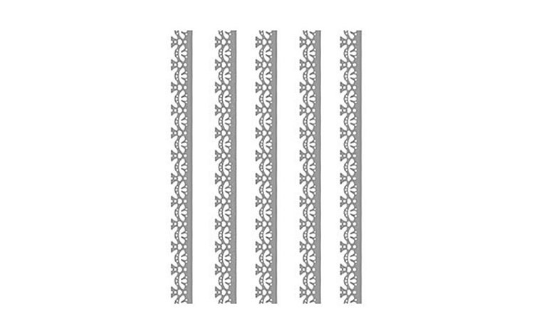 Трансфер - натирка декоративный  ''Бордюры '', цвет - серебро, размер - 17 х 25 см.  