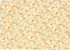 Ткань (хлопок 100%) на клеевой основе, цвет -  мелкие светлые цветочки на кремовом фоне