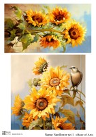 Декупажная карта Base Of Art "Sunflower set" №1, А4              