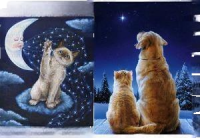 Рисовая бумага Decor,  "Лунные коты"    