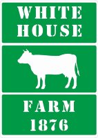 Трафарет на клеевой основе многоразовый "White House Farm Cow", 14 х 20 см.     