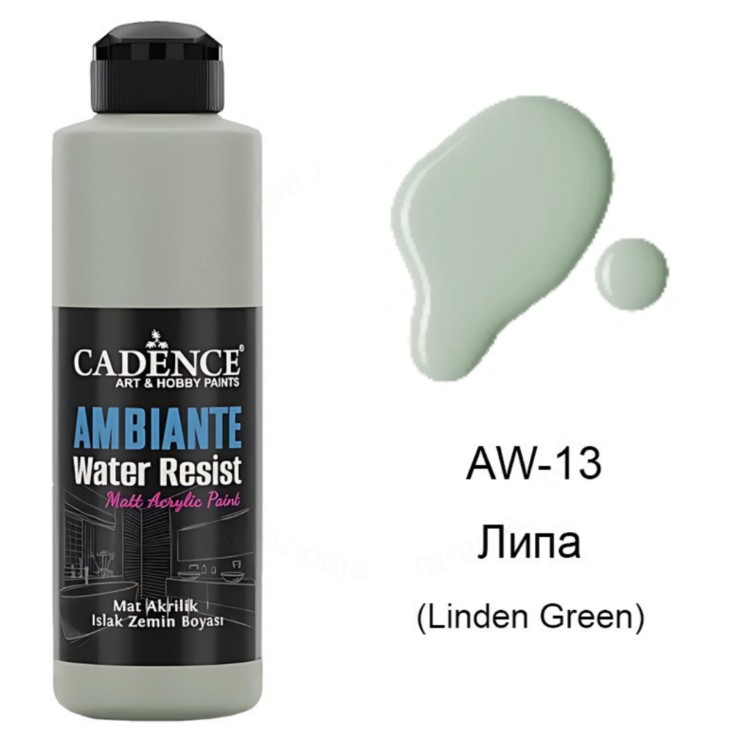 Водостойкая краска Cadence Ambiente Water Resist, цвет  - липа, 250мл + катализатор 10гр.   