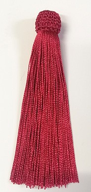 Кисточка декоративная, высота - 15 см., цвет - бордовый
