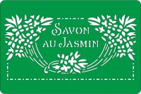Трафарет на клеевой основе многоразовый "Savon au Jasmin", 10 х 15 см. 