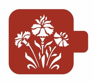 Трафарет - модуль Event Design, серия "Флора", 9 х 9 см. 